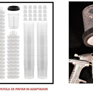 Vasos desechables para pistola de pintar