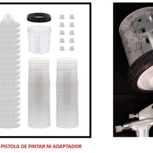 Vasos desechables para pistola de pintar