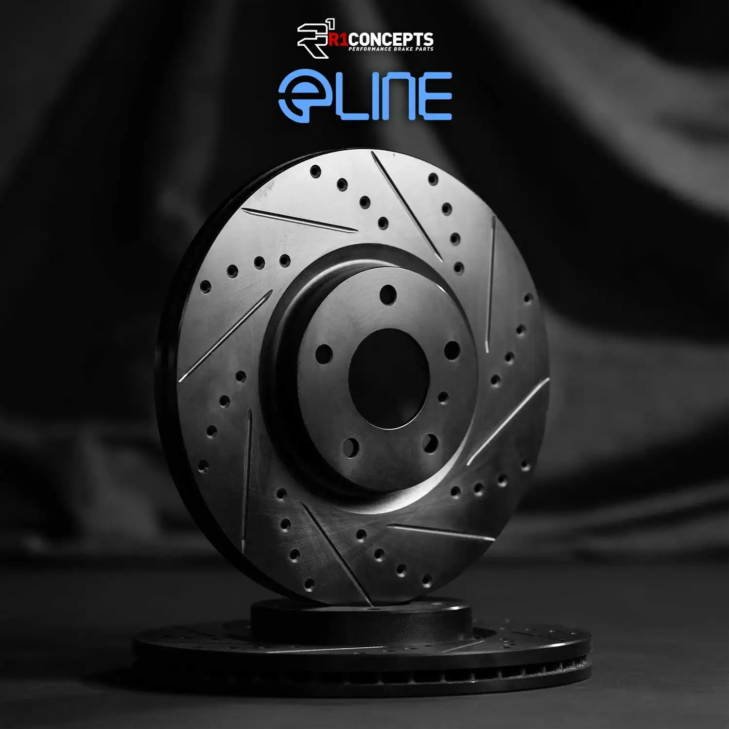 R1 Concepts Front Brake Rotor Kit _Brake Rotors_ Brake Disc _Drilled and Slotted WHPN1-11006 - Imagen 3