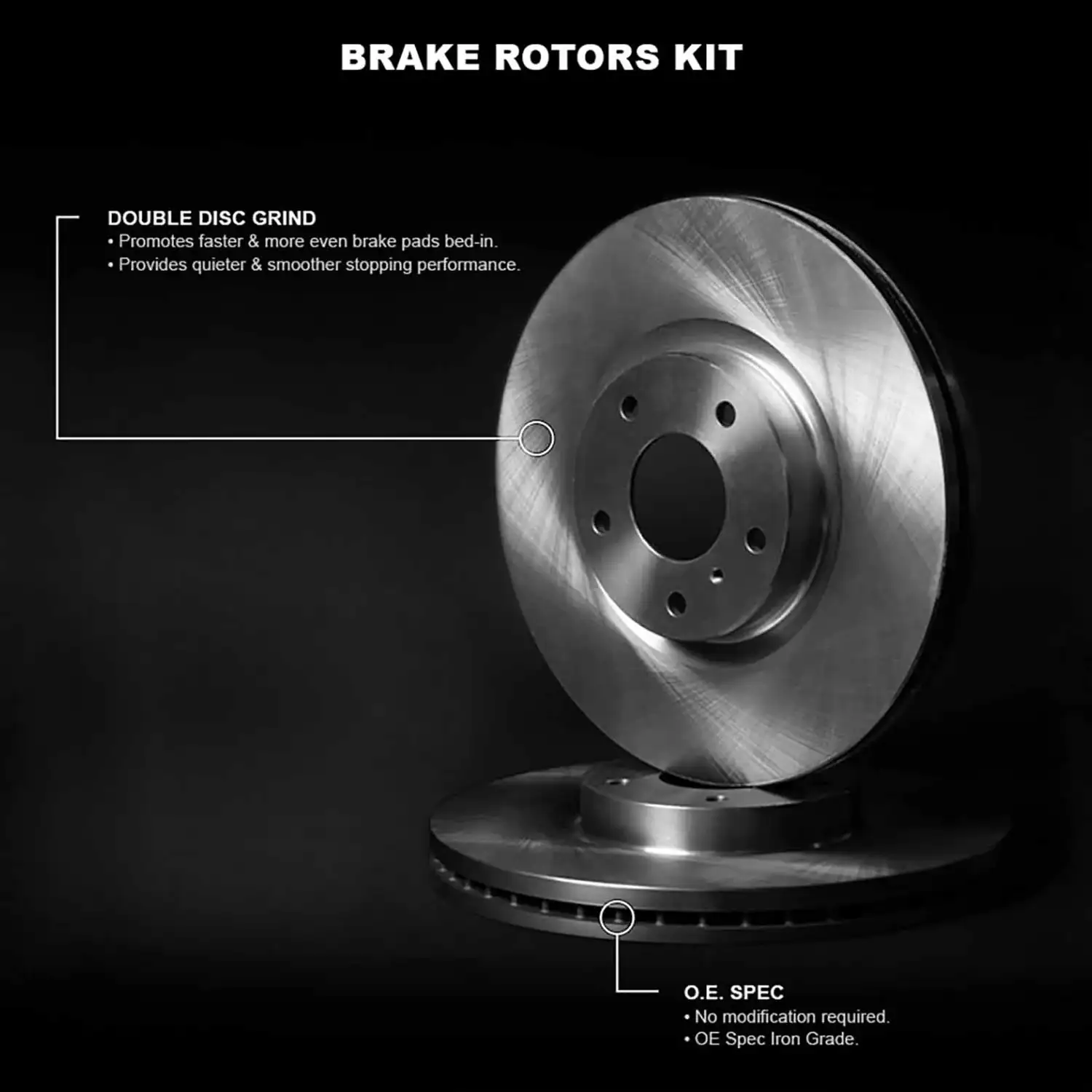 R1 Concepts Wfpn1 73044 R1 Concepts Brake Rotor Blank Fits select- 2007-2011 AUDI S6 - Imagen 3