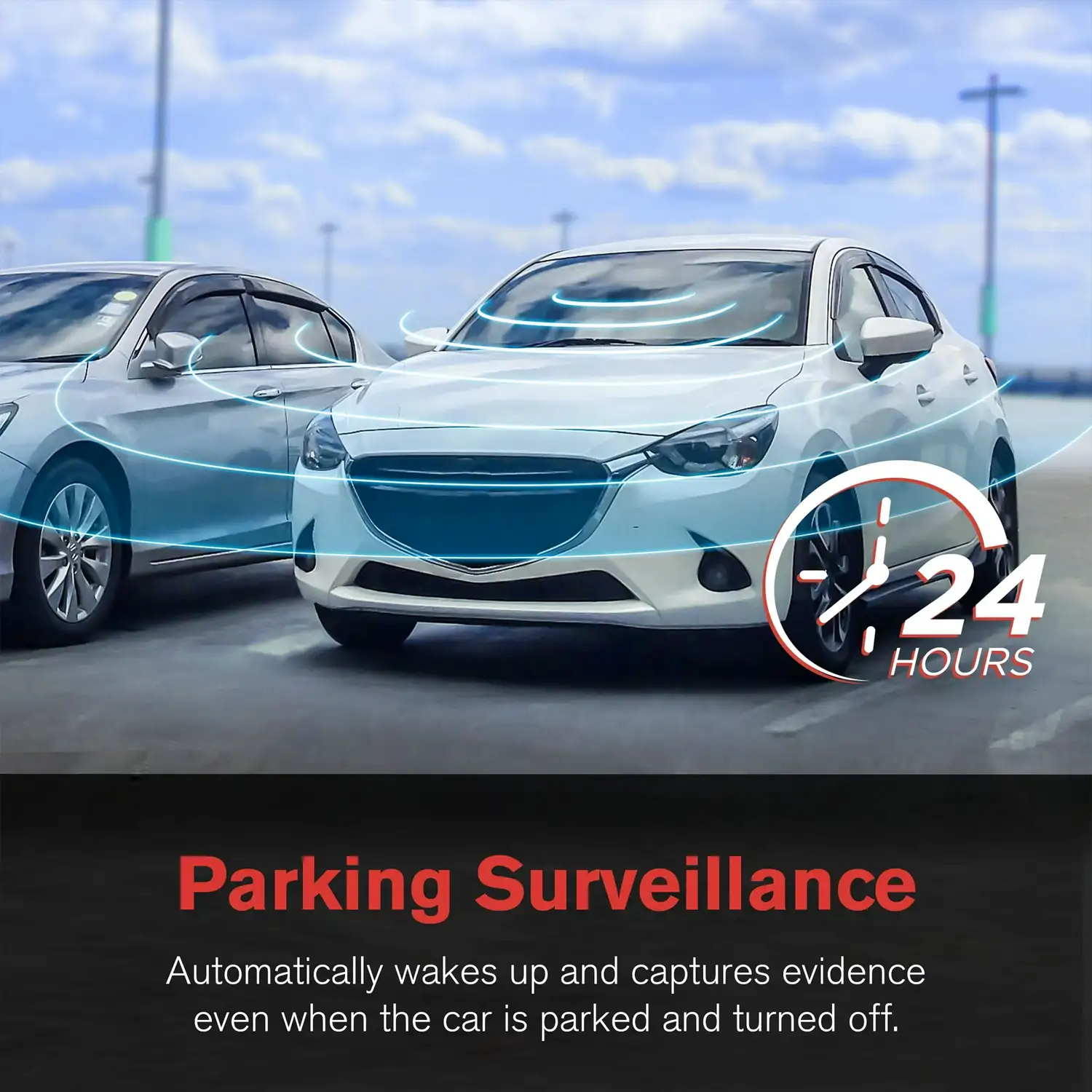 YADA 1080P Roadcam, Full-HD Day or Night, Smart G-sensor Recording 24_7, Motion Detection, SD Card Included, BT533146 - Imagen 3