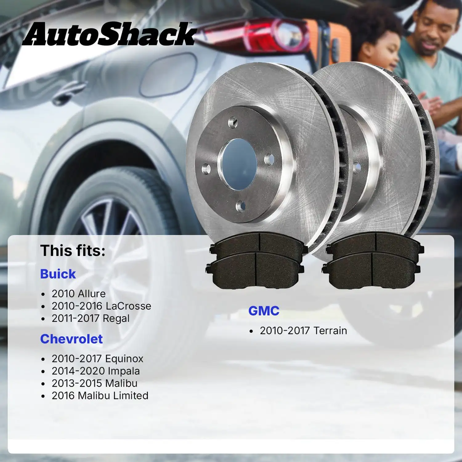 Autoshack Front Brake Set Spare Parts Chevrolet Brake Pad Disc Brake Rotor - Imagen 3